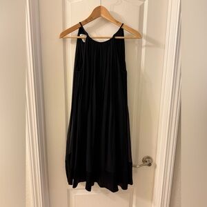Silk Maggy London Black Sleeveless Tent Trapeze Dress